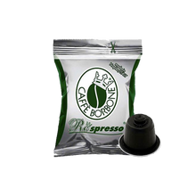 Carica l'immagine nel visualizzatore di Gallery, Capsule compatibili Caffè Borbone Miscela Dek, ideali per Nespresso®, offrono un caffè decaffeinato intenso e di alta qualità.