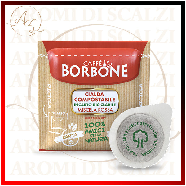 Miscela Red/Rossa di Caffè Borbone con cialde ESE da 44mm. Con un contenuto di 7,2g, per una tazza di caffè intenso e dall’aroma persistente, confezionate in atmosfera protettiva per preservare l’aroma.