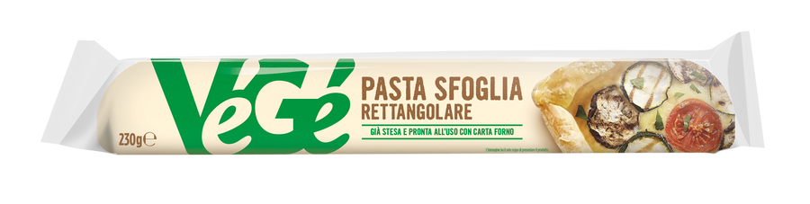 Pasta Sfoglia Rettang.Végé 230G