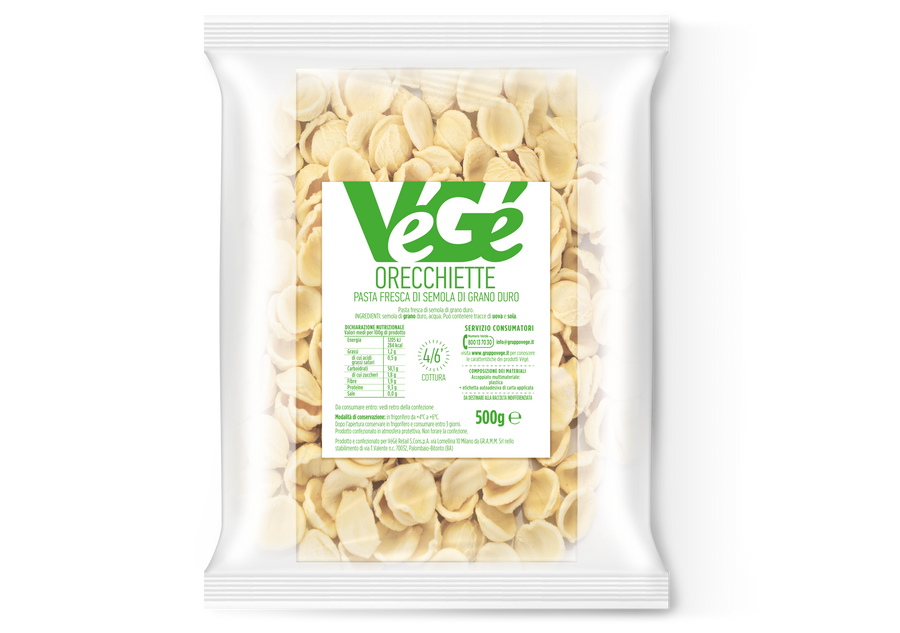 Végé orecchiette fresche 500gr