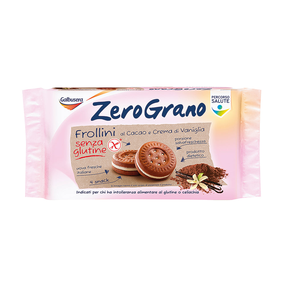 Galbusera Frollini Zero Grano Cacao/Crema Vaniglia 160g