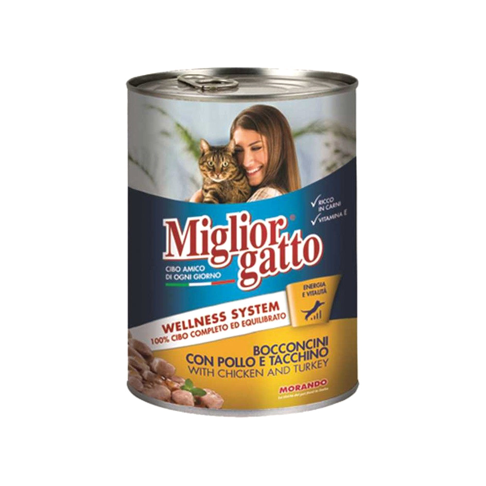 Miglior Gatto Bocconcini Pollo/Tacchino 405g
