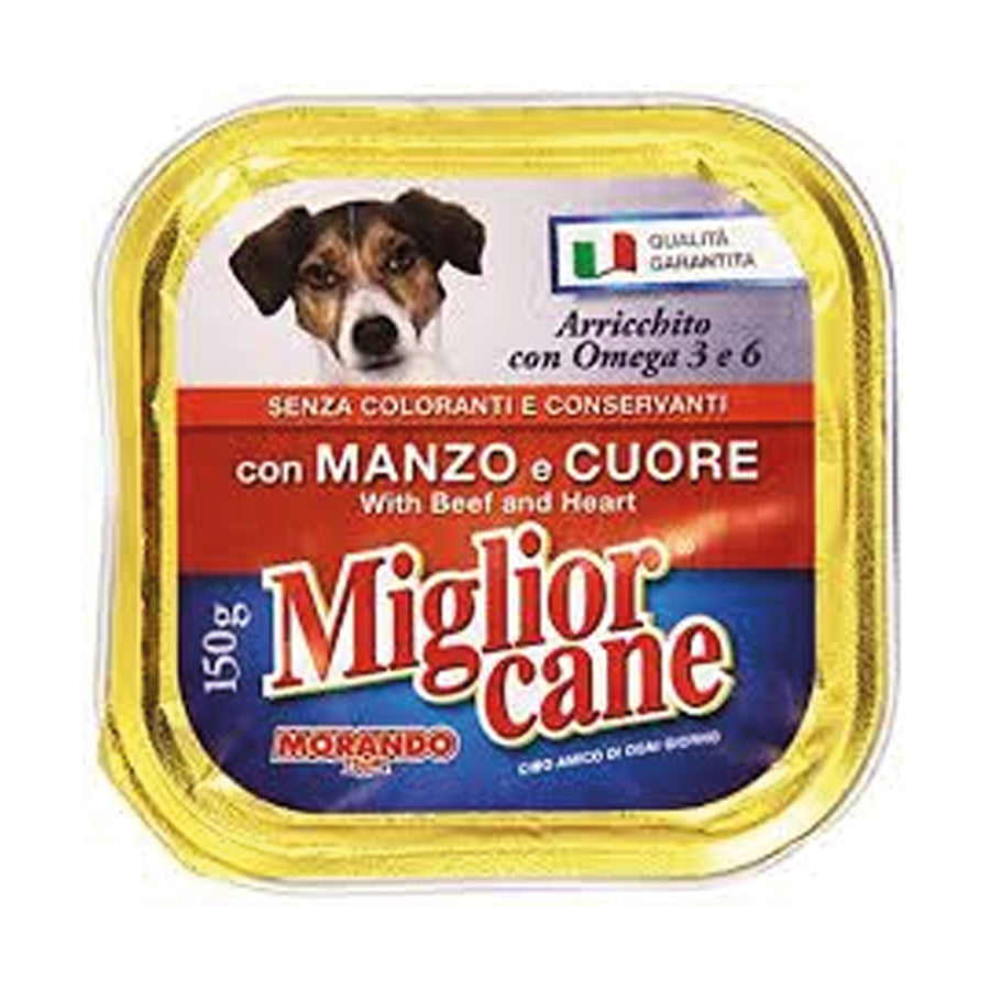 Miglior Cane Vaschetta Manzo/Cuore 150g