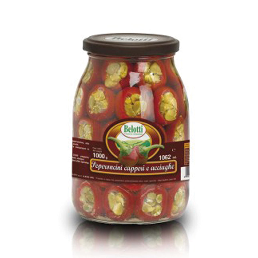 Belotti Peperoncini Ripieni Capperi/Acciughe 180g