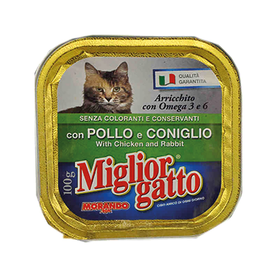 Miglior Gatto Vaschetta Pollo/Coniglio 100g