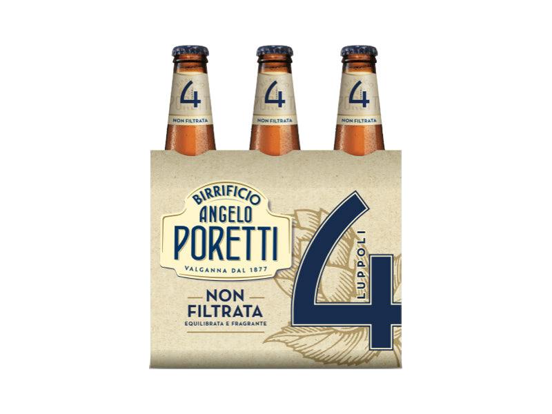 Birra Poretti 4Lupp.N/Fil.Bt.33X3