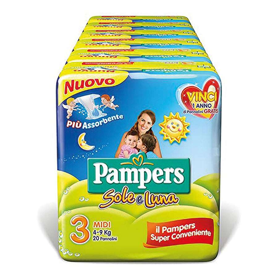 Pampers Pannolini Sole e Luna 3 Midi 4/9 kg