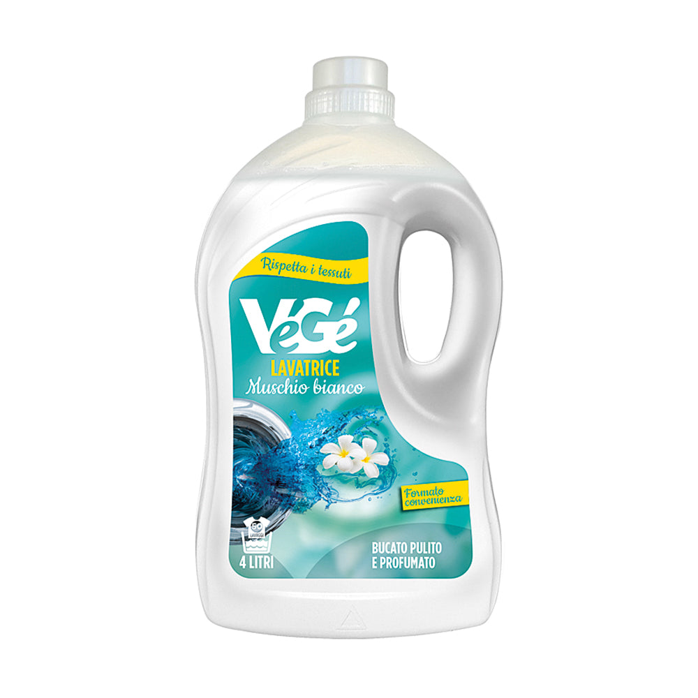 VéGé Detersivo Lavatrice Liquido Muschio Bianco 4l