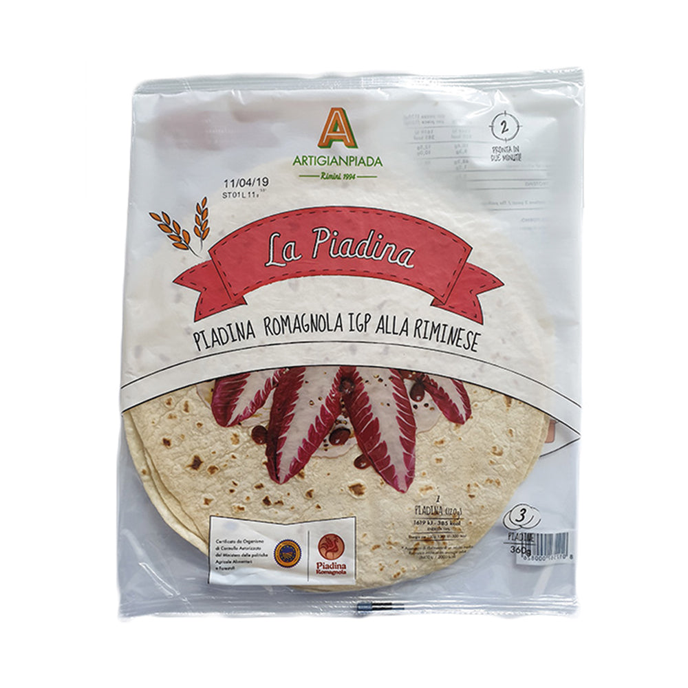 Artigianpiada Piadina alla Riminese IGP 3 pz 360g