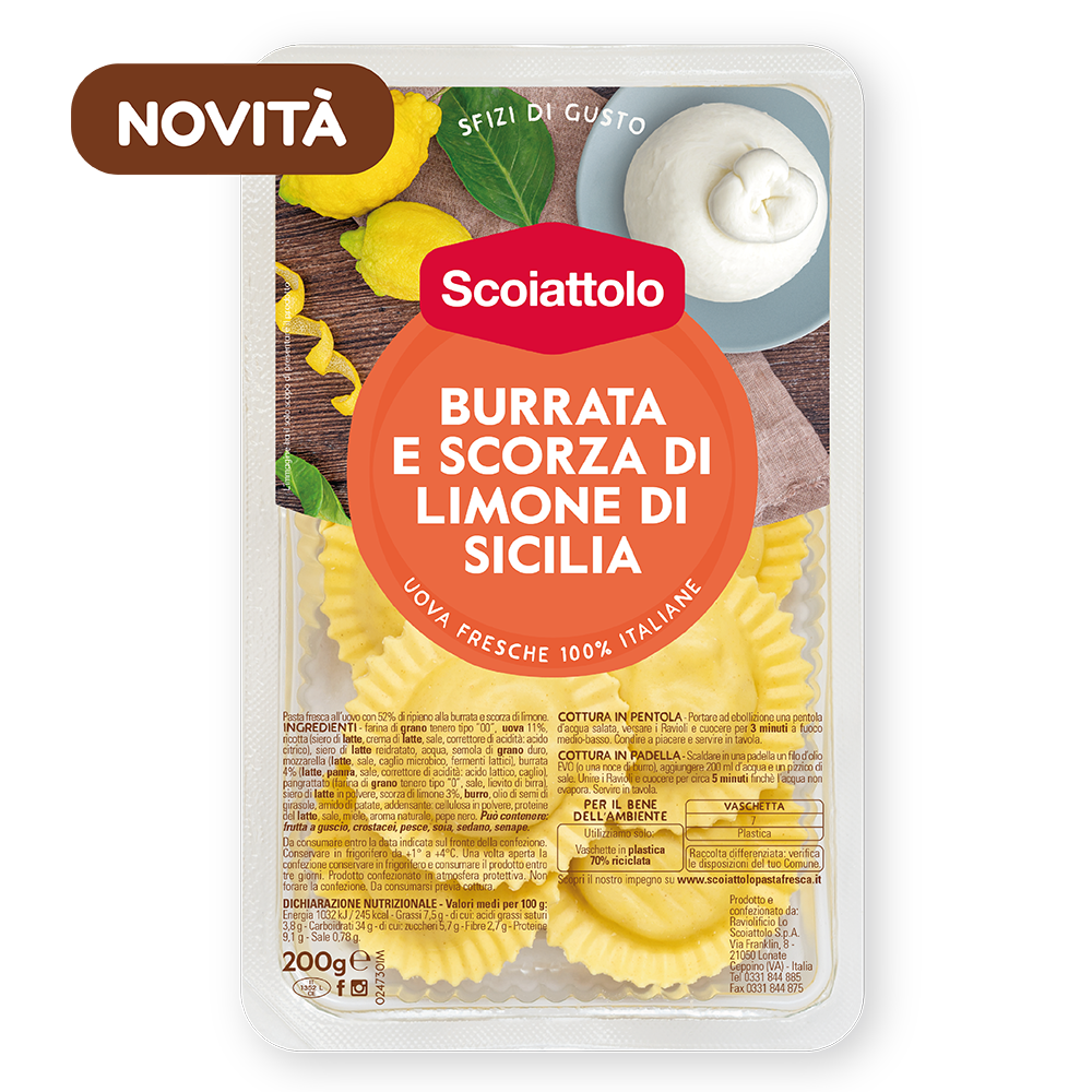 Scoiattolo Tortelloni Burrata/Limone 200gr