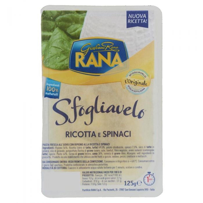 Rana SFV tortellini ric/spinaci 125 gr