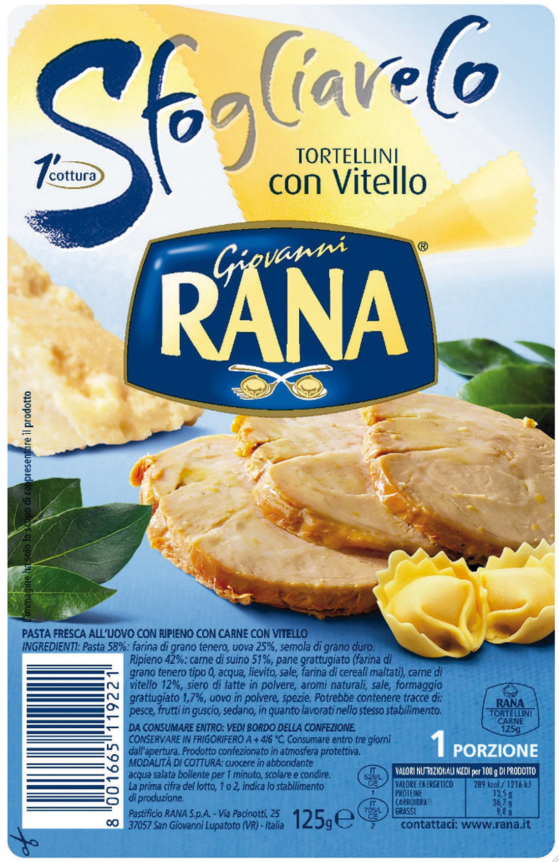 Rana SFV tortellini vitello 125 gr