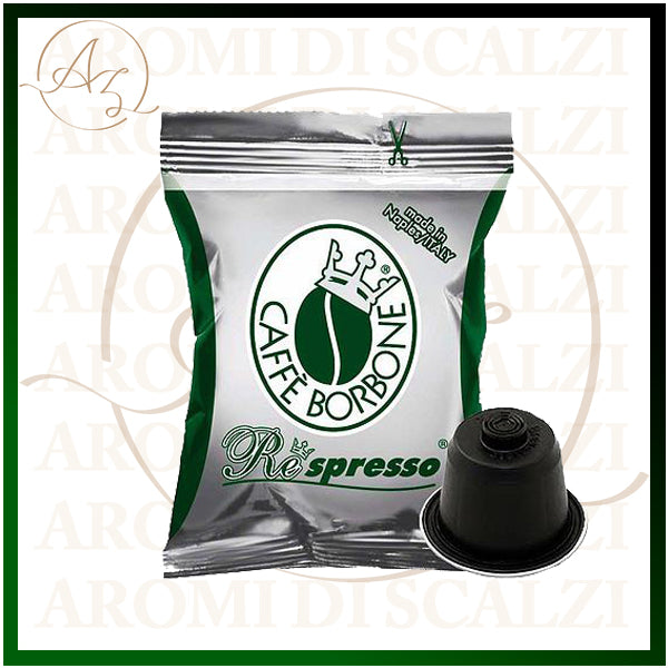 Capsule compatibili Caffè Borbone Miscela Dek, ideali per Nespresso®, offrono un caffè decaffeinato intenso e di alta qualità.