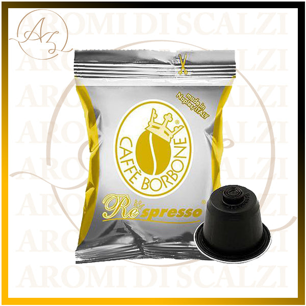 Capsule compatibili Caffè Borbone Miscela Oro, con chicchi Arabica tostati per un espresso italiano delicato e raffinato, compatibili con Nespresso®