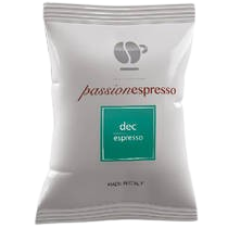 Capsule compatibili Lollo Caffè miscela decaffeinata, per un espresso bilanciato e corposo senza caffeina, compatibili con Nespresso